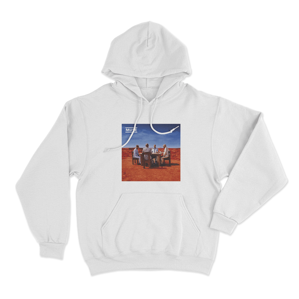 Black Holes and Revelations Album Art Unisex Hoodie White Black Holes and Revelations Album Art Unisex Hoodie White