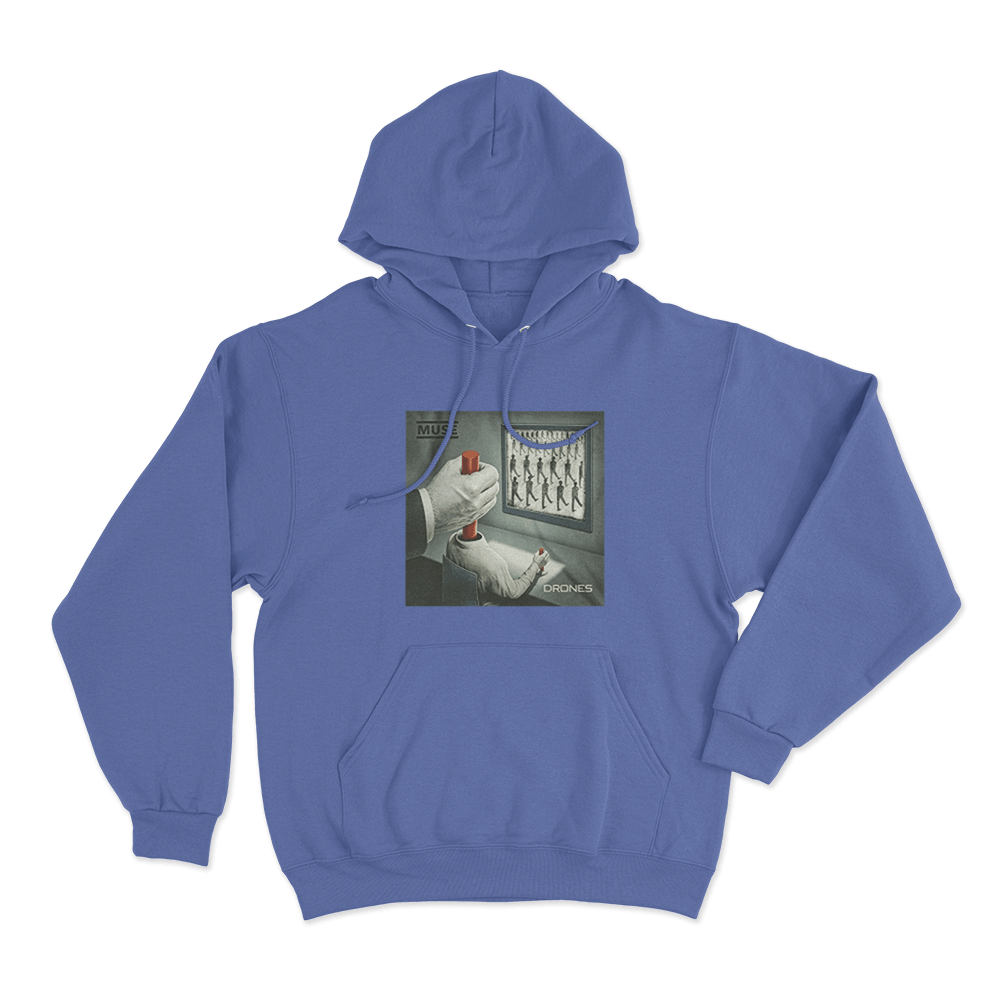 Drones Album Art Unisex Hoodie Blue Drones Album Art Unisex Hoodie Blue