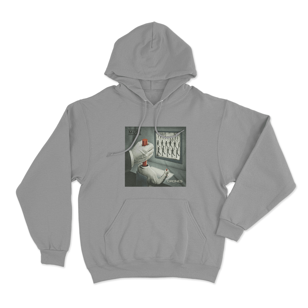 Drones Album Art Unisex Hoodie Grey Drones Album Art Unisex Hoodie Grey