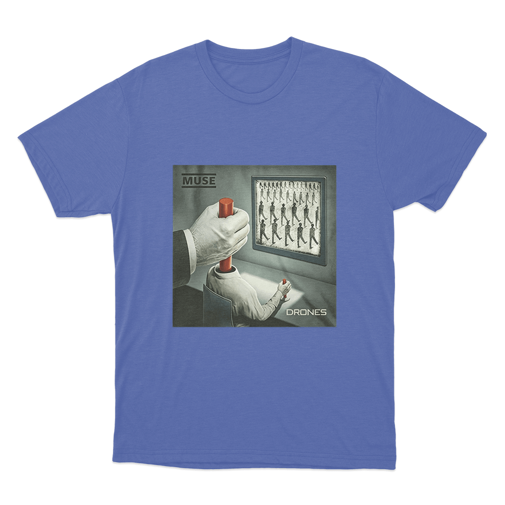 Drones Album Art Unisex T Shirt Blue Drones Album Art Unisex T Shirt Blue