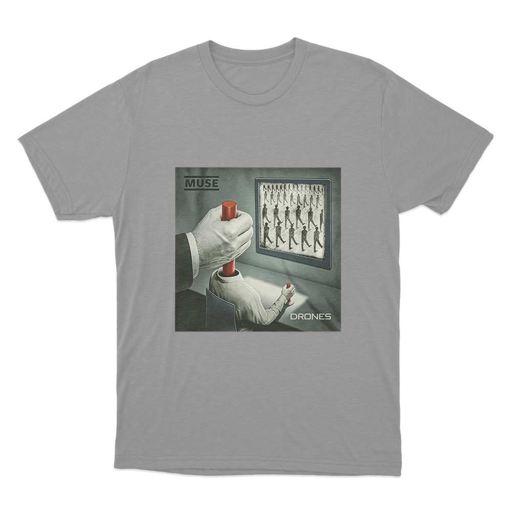 Drones Album Art Unisex T Shirt Grey Drones Album Art Unisex T Shirt Grey