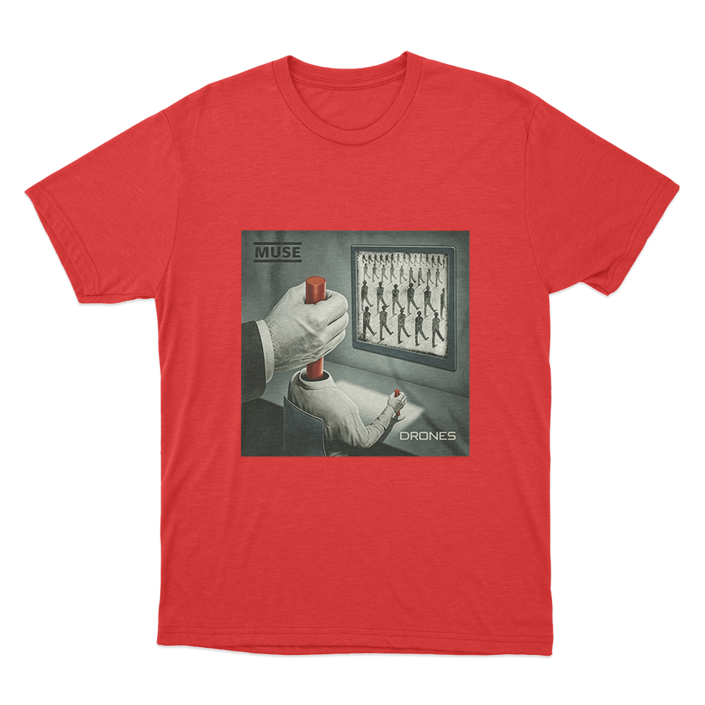 Drones Album Art Unisex T Shirt Red Drones Album Art Unisex T Shirt Red