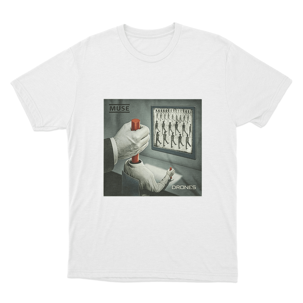 Drones Album Art Unisex T Shirt White Drones Album Art Unisex T Shirt White