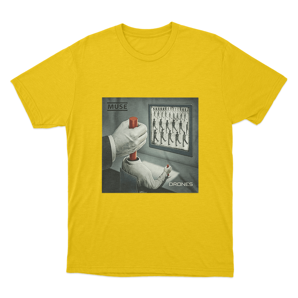 Drones Album Art Unisex T Shirt Yellow Drones Album Art Unisex T Shirt Yellow
