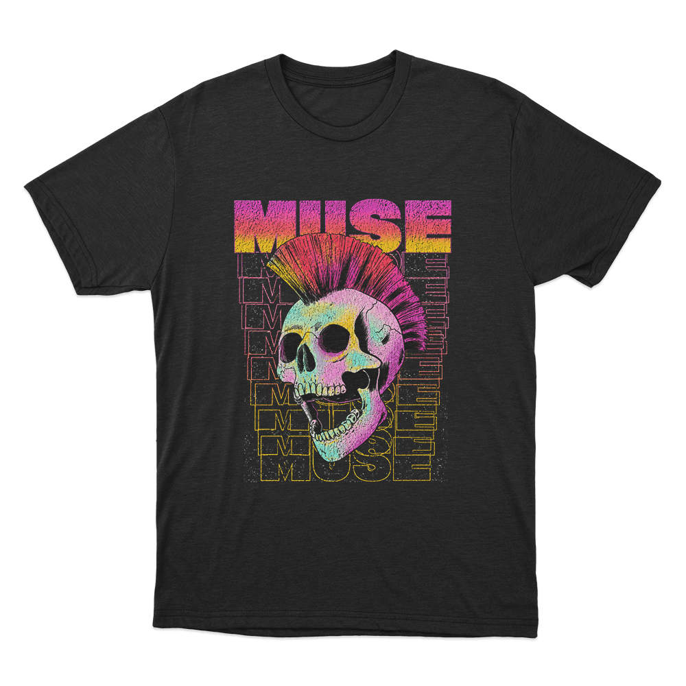 Mohawk Skull Unisex T Shirt Black Mohawk Skull Unisex T Shirt Black