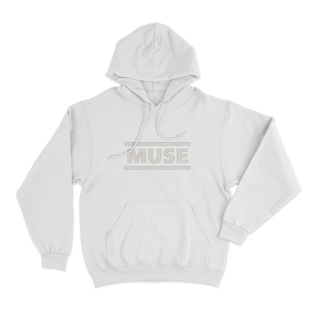 Muse Classic Logo Unisex Hoodie White Muse Classic Logo Unisex Hoodie White
