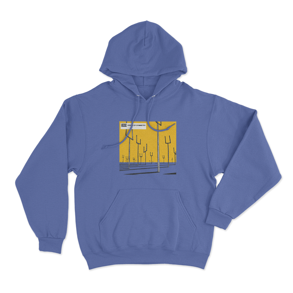 Origin of Symmetry Album Art Unisex Hoodie Blue Origin of Symmetry Album Art Unisex Hoodie Blue