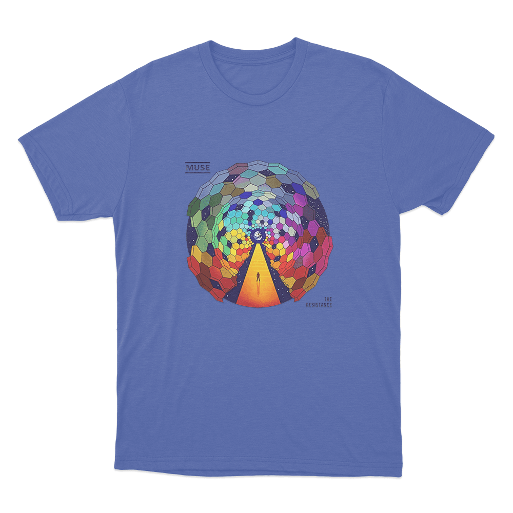 The Resistance Album Art Unisex T Shirt Blue The Resistance Album Art Unisex T Shirt Blue